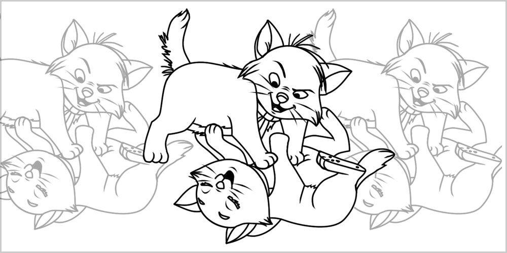 disney aristocat kittens cartoon drawing lesson