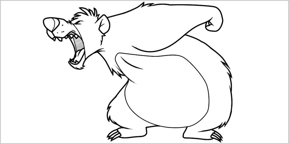 disney baloo cartoon drawing lesson