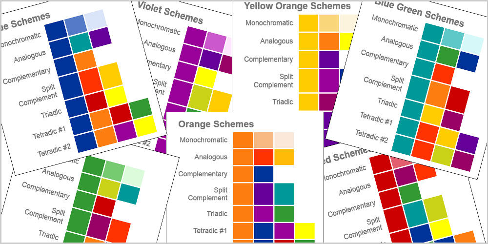 color schemes compared for graphic designers and illustrators