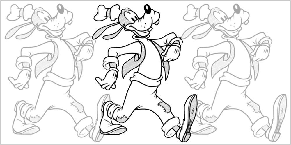 disney goofy cartoon drawing lesson