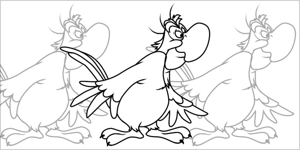 disney iago cartoon drawing lesson