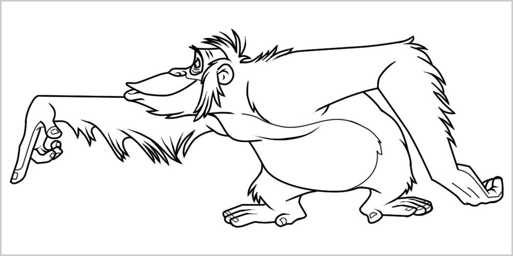 disney king louie from jungle book cartoon drawing lesson