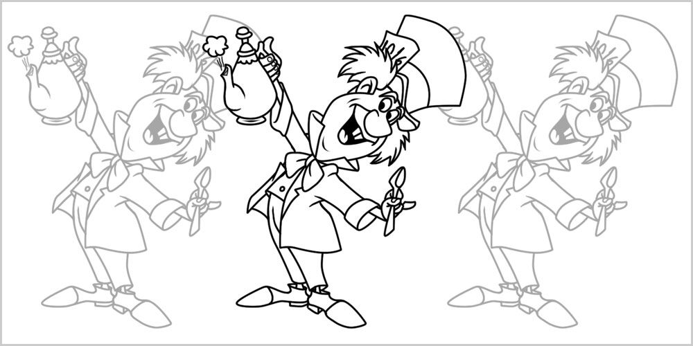 disney mad hatter from alice in wonderland cartoon drawing lesson