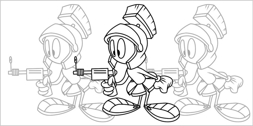 draw marvin the martian cartoon drawing lesson