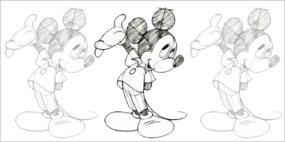 mickey mouse cartoon drawing lesson