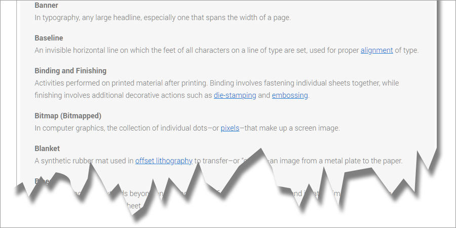 feature image for online graphic designer glossary